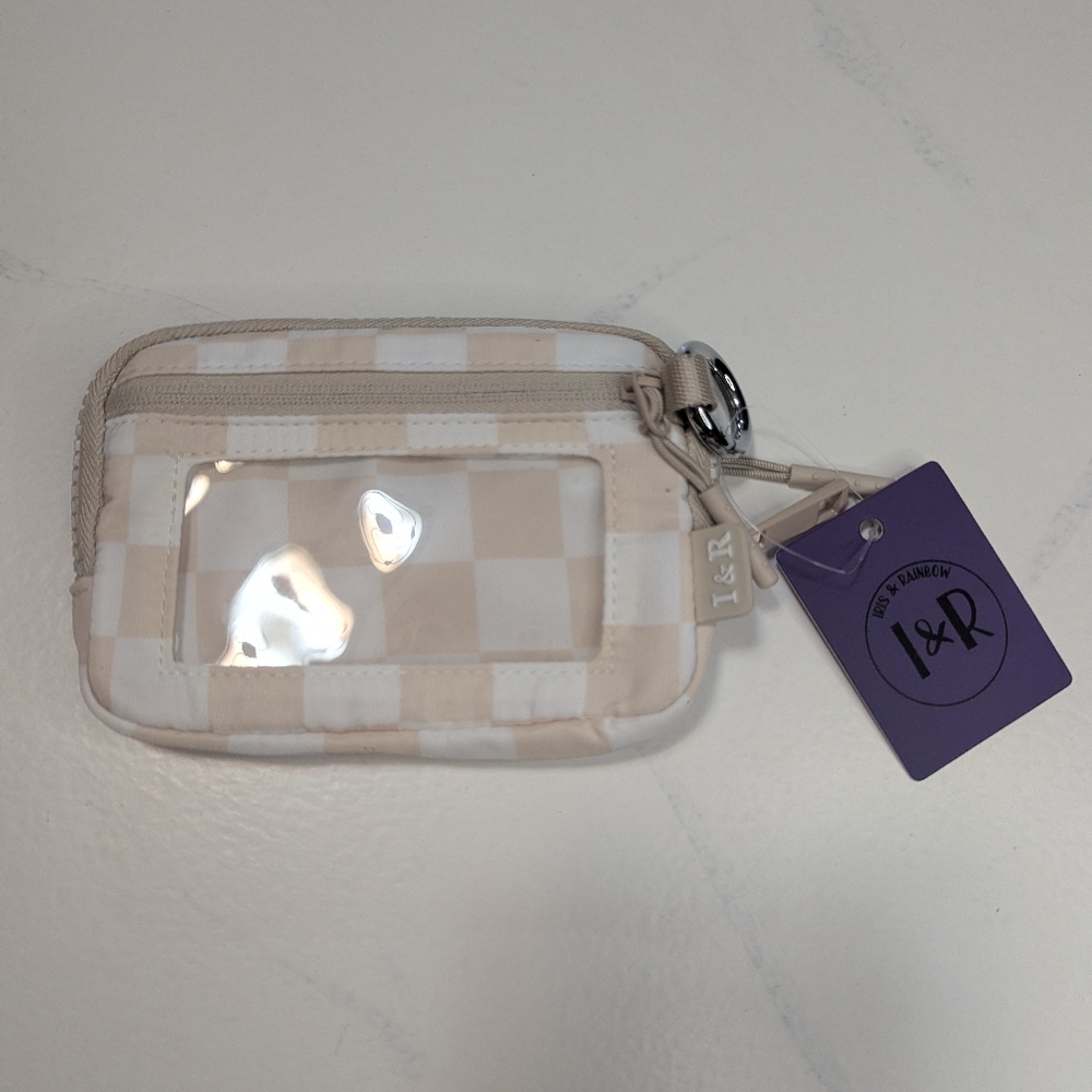 Iris & Rainbow Boutique-The Iris Wallet (#8036) Tan Checkered, NWT